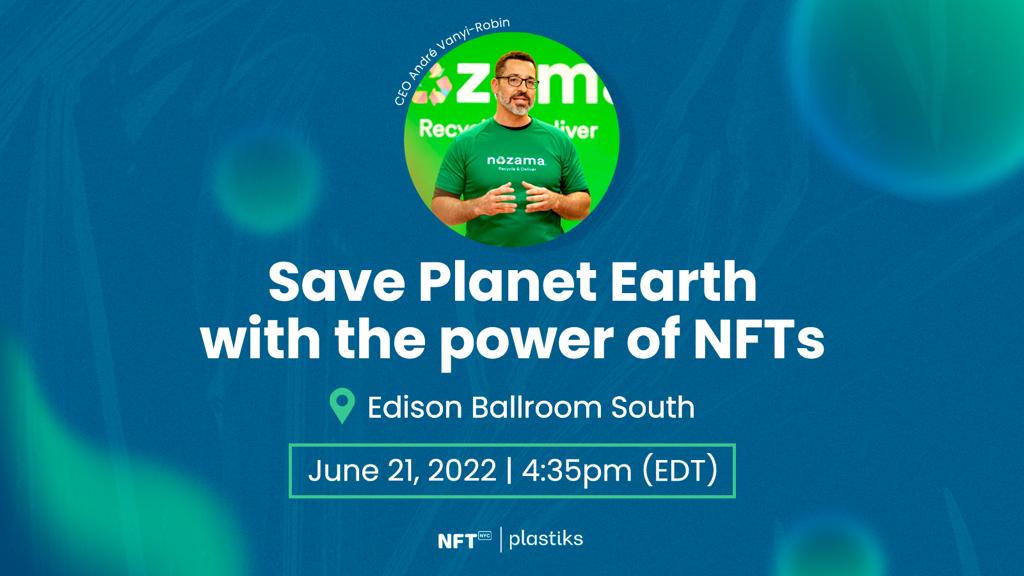 Plastiks_io's tweet photo. Who's going to be at @NFT_NYC? Our CEO @AndreVanyiRobin will be speaking about how #NFTs can do some good for our planet. 🌍 

#NFTNYC2022 #NFTs #NewYorkCity #plastiks https://t.co/dnbjzMvYiR