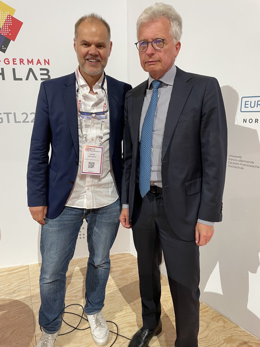 ⁦<a href="/VivaTech/">VivaTech</a>⁩ in Paris with German Ambassador HE Dr Hans Dieter Lucas ⁦<a href="/AllemagneDiplo/">Ambassade d'Allemagne en France</a>⁩ German French friendship not only in Finance &amp; Techs. Vive l‘Europe! #BeEast #BerlinFinance
