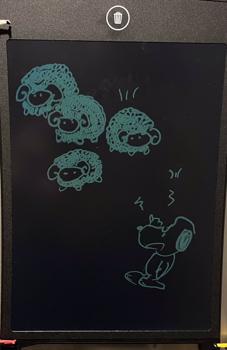 amatotanuki's tweet photo. 冷蔵庫のメモパッドに日々描き足したひつじたち、限界値に達したので電子化しました https://t.co/NzfB0OoGlf