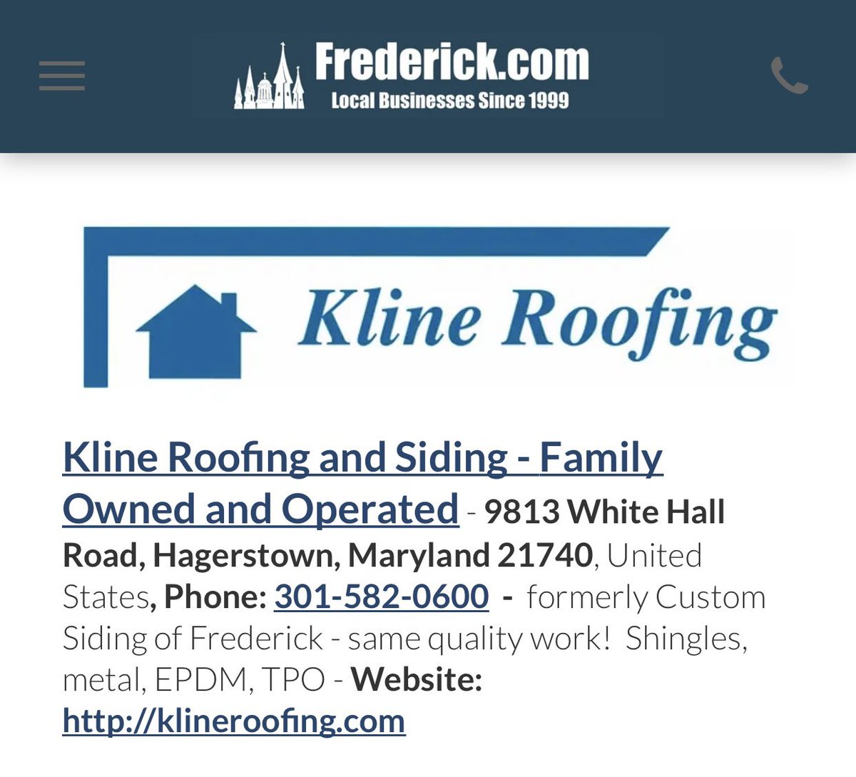 FrederickCounty's tweet photo. Need roof servicing?
https://t.co/dLUsYVyWlh
Own a local business? Join https://t.co/mEdznV2M9Y - #shoplocal #frederickbusiness #FrederickMaryland #FrederickMD #FrederickCounty #roofing #roof #roofwork https://t.co/1JT36znPG6