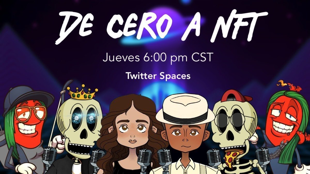 Llamando a novat@s en el espacio Web3! List@s para otra sesión de aprendizaje? Aquí nos escuchamos con <a href="/SkeletonAwkward/">Awkward Skeleton Club</a> <a href="/AlChileverso/">Al Chileverso 🌶🇲🇽🔥 | PUBLIC SALE COMING SOON!</a> 

Pon tu recordatorio! 👇
x.com/i/spaces/1rmxP…