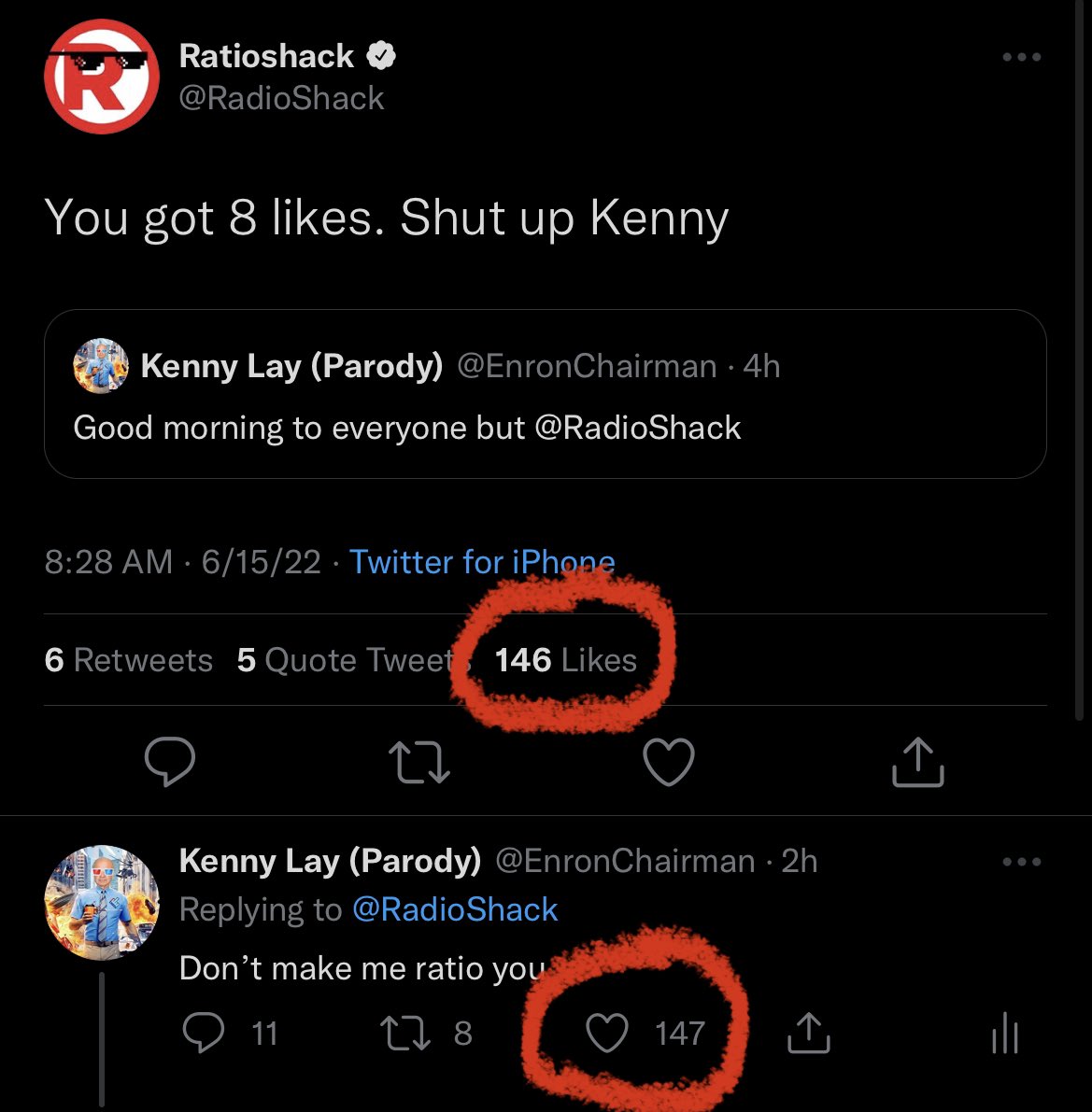 Shut up <a href="/RadioShack/">RadioShack</a> and enjoy the ratio