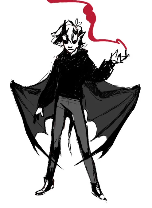 Oc time featuring me remembering how much I love drawing wings 