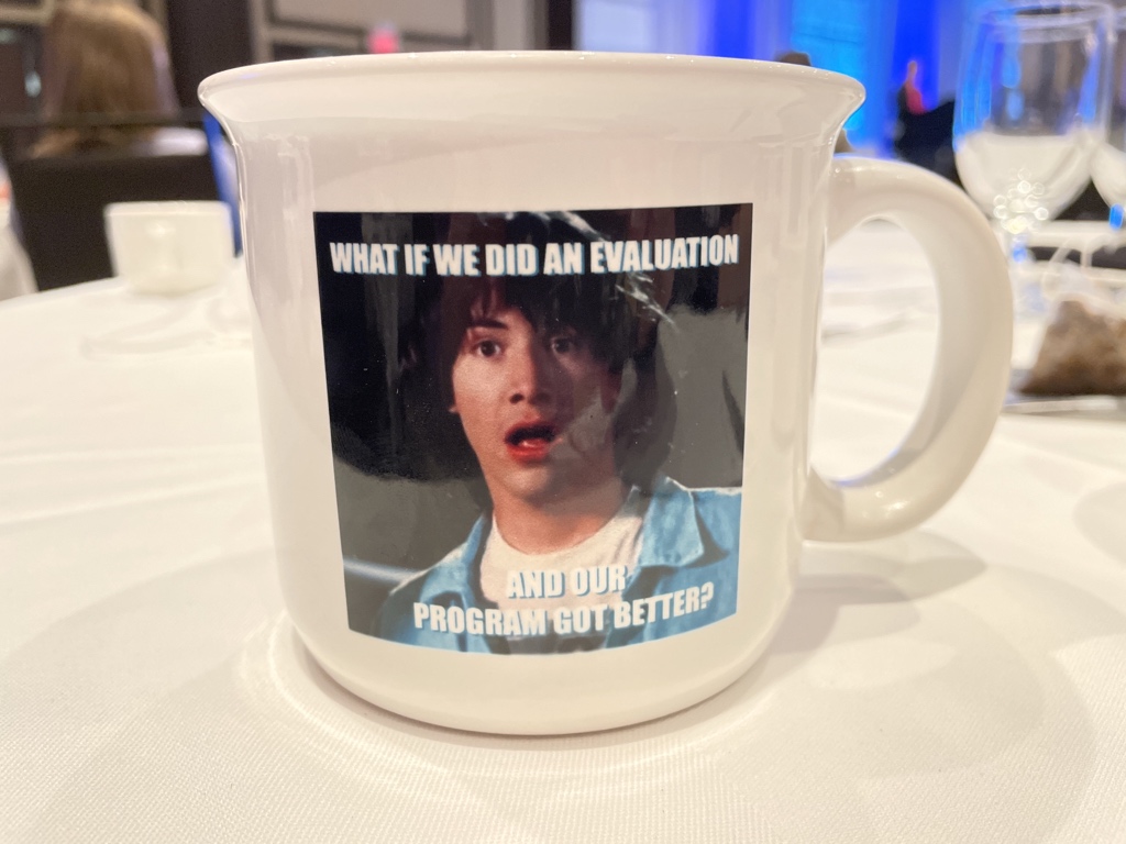 Love the <a href="/MQOResearch/">MQO Research</a> mugs! #eval2022 #c2022 #conferenceswag