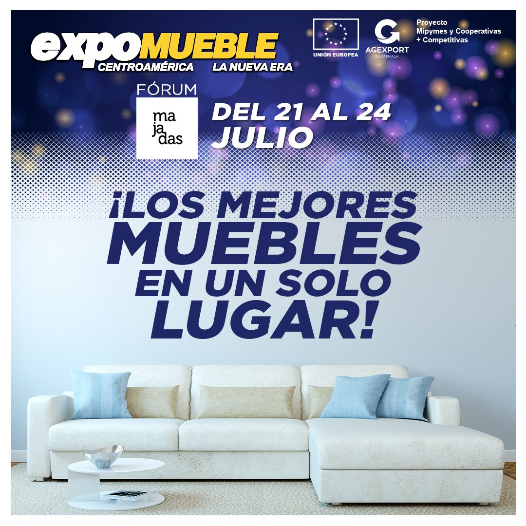 ¡Reserva la fecha!
Del 21 al 24 de Julio, encontrarás las mejores ofertas, la mejor calidad y la mayor variedad de mobiliario en un mismo lugar.

📍Fórum Majadas.

- Amplio parqueo
- Food trucks
- Nueva ubicación 
- Pet friendly

#Expomueble2022 
<a href="/AGEXPORTGT/">AGEXPORT</a>