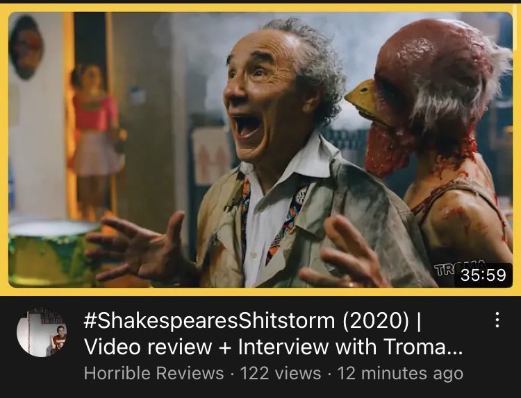 Troma_Team's tweet photo. Watch @HorribleReviews and @lloydkaufman chat about #ShakespearesShitstorm and more!
https://t.co/cGRFh7NAIh https://t.co/KUAdaY9e2Q