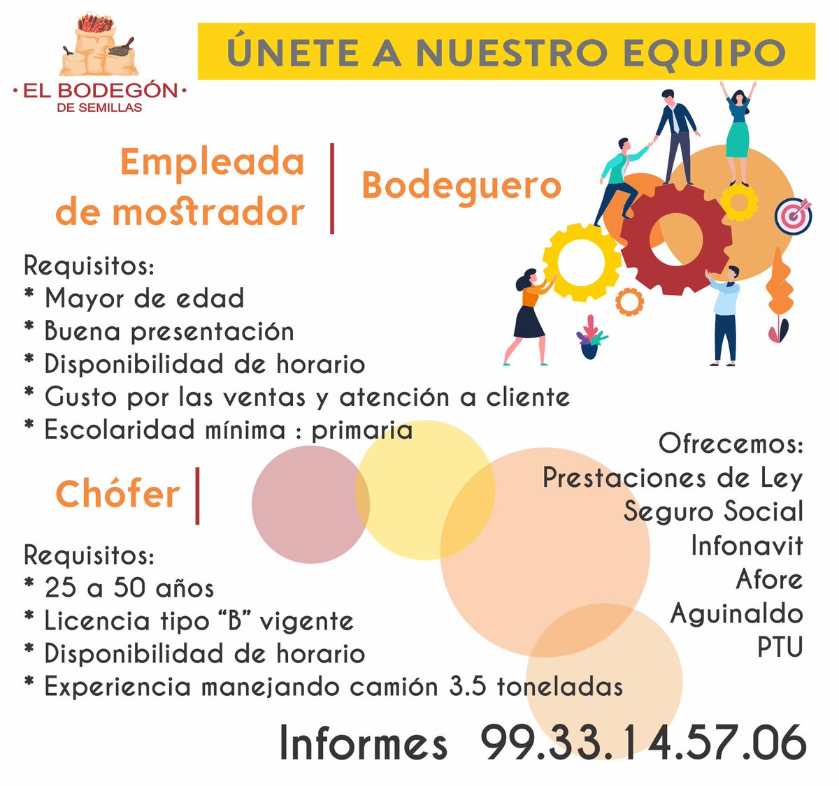 bodegonsemillas's tweet photo. Oportunidades de empleo #Villahermosa  #vacante  #empleo  #trabajo https://t.co/niqz7ezUcP