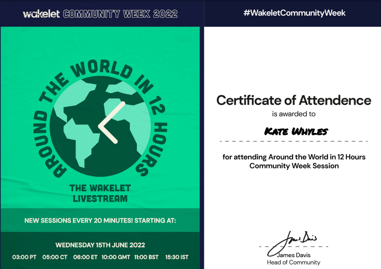 Thank you everybody at #wakeletcommunityweek for a really inspiring day and the chance to listen to how my fellow Wakelet Ambassadors are using <a href="/wakelet/">Wakelet 💙</a> with their learners. #inspired 🌊