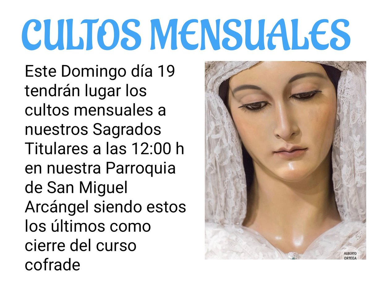 ⛪️ CULTOS MENSUALES ⛪️