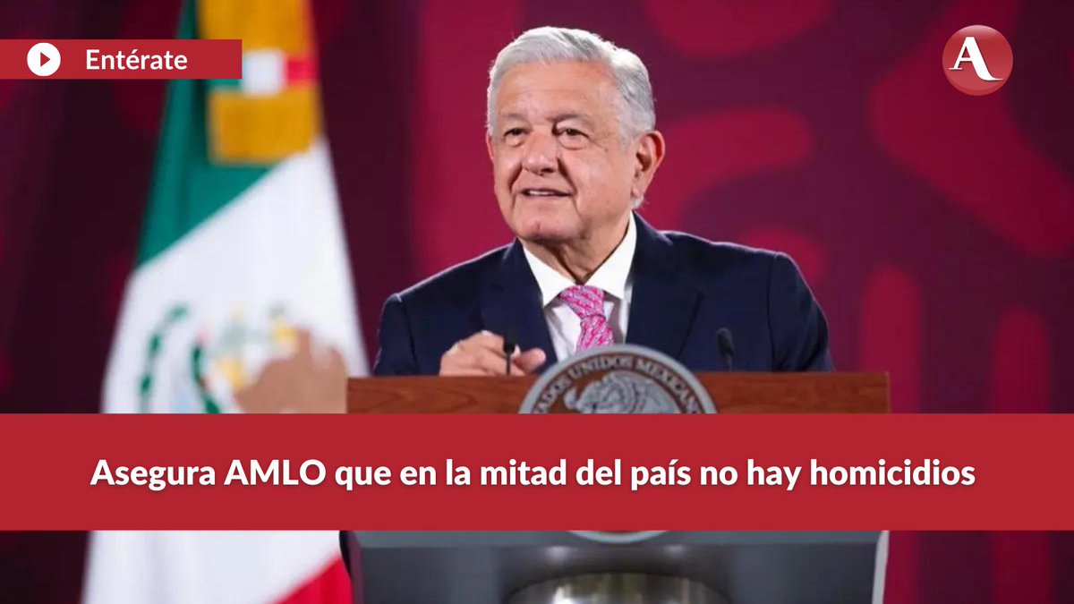 AristeguiOnline's tweet photo. #Entérate | López Obrador afirmó que sólo la mitad del país tiene problemas de homicidios, mientras que en el resto no hay problemas de violencia de este tipo
👉 https://t.co/gTfgB89Upy https://t.co/280Z3Ag21b