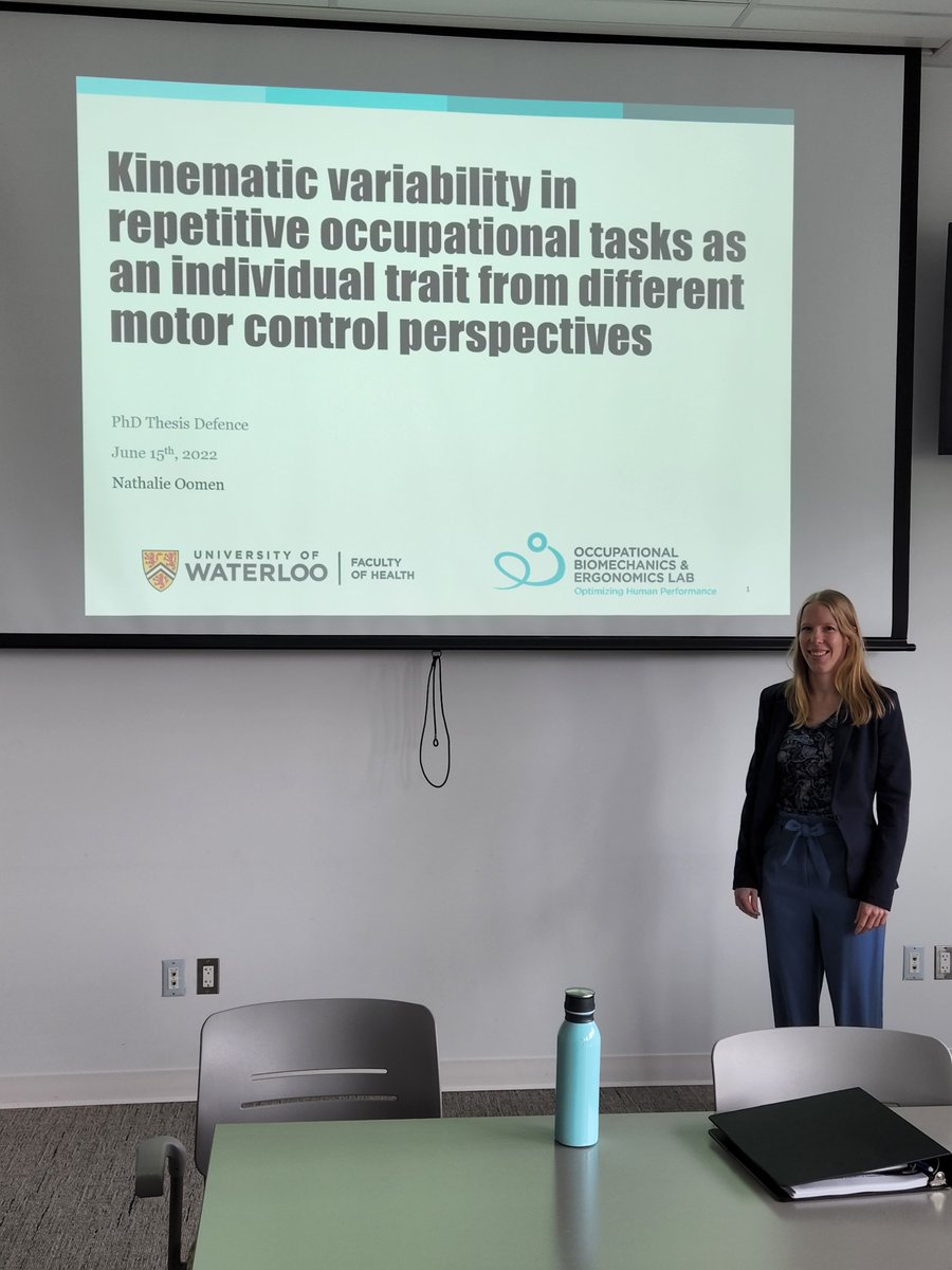 BiomechErgoLab's tweet photo. Congratulations Dr. Oomen! Your work on "Kinematic variability in repetitive occupational tasks as an individual trait from different motor control perspectives" will help us strengthen our ability to understand and prevent MSD! https://t.co/XrGeU4FvP6 https://t.co/zVl7J6NLxc
