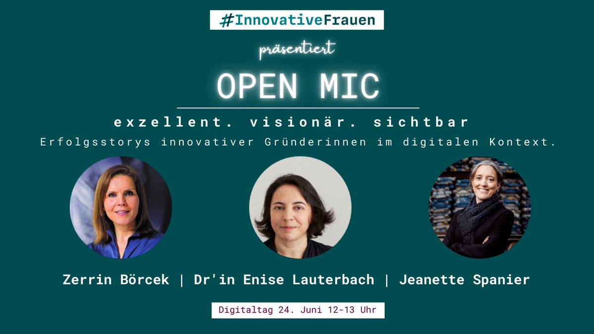 Plattform_IF's tweet photo. Am #Digitaltag22 schon was vor? Wir hätten da einen Veranstaltungstipp für die Mittagspause: Unser erstes Open Mic über #digitaleInnovationen und die (weiblichen) Köpfe dahinter. Hier geht's zum Livestream: https://t.co/DBN5maTtLt #InnovativeFrauen #Digitaltag #Gründen https://t.co/KCUf3RtZMM