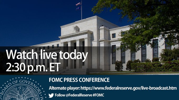 PresaleNewsES's tweet photo. Hoy a las 20:30 CET tendrá lugar el comunicado de prensa de Jerome Powell, presidente de la #FederalReserve.

Puedes seguirlo en directo a través de la página oficial de la #FED o de su canal de YouTube https://t.co/w7atZFRb8g.

¡Estaremos atentos! https://t.co/DxuaMqtoPn