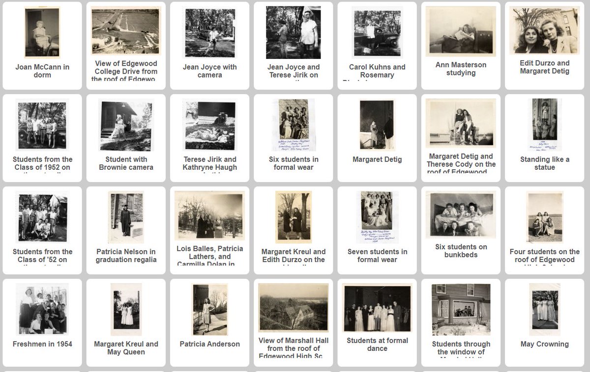 LibraryEdgewood's tweet photo. New items in our Digital Collections!
The Then &amp; Now yearbook, with photos submitted by alumni from their days at Edgewood College and beyond. Here are some of the highlights! 
Browse the latest additions to our Edgewood College History collection: https://t.co/8XF9VSk5l4 https://t.co/QcPFmCjSoT