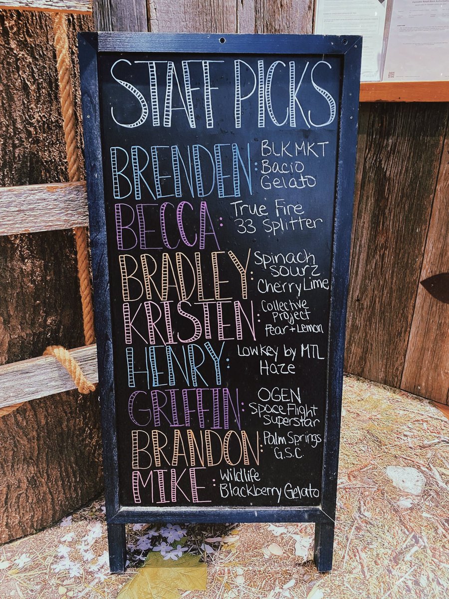 ✅️ Staff Picks are in!

🤔 Who has the top pick!?

#canadiancannabiscommunity #bestweed #staffpicks #hamont #hamiltonontario #hamilton420 #CannabisCommunity #cannabisculture #legalweed #chronic #smokeweedeveryday #highlife #thcarmy #thc #CBD #cannabisretail
