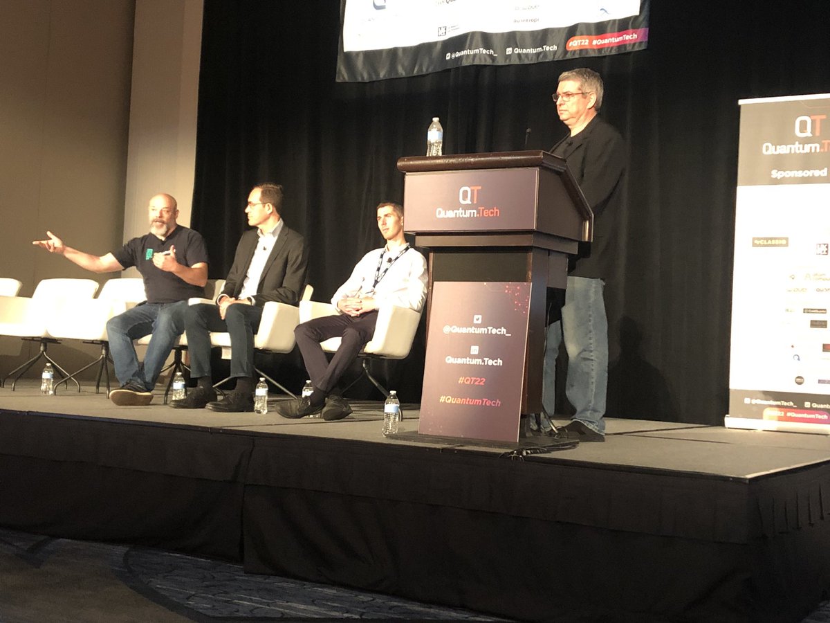 qureca's tweet photo. How should enterprise prepare for the 1000 qubit era? Yuval Boger from @ClassiqTech asks the panelists at @QuantumTech_ #quantumtech #qt22 #quantimcomputing #business https://t.co/OqunTf0ik3