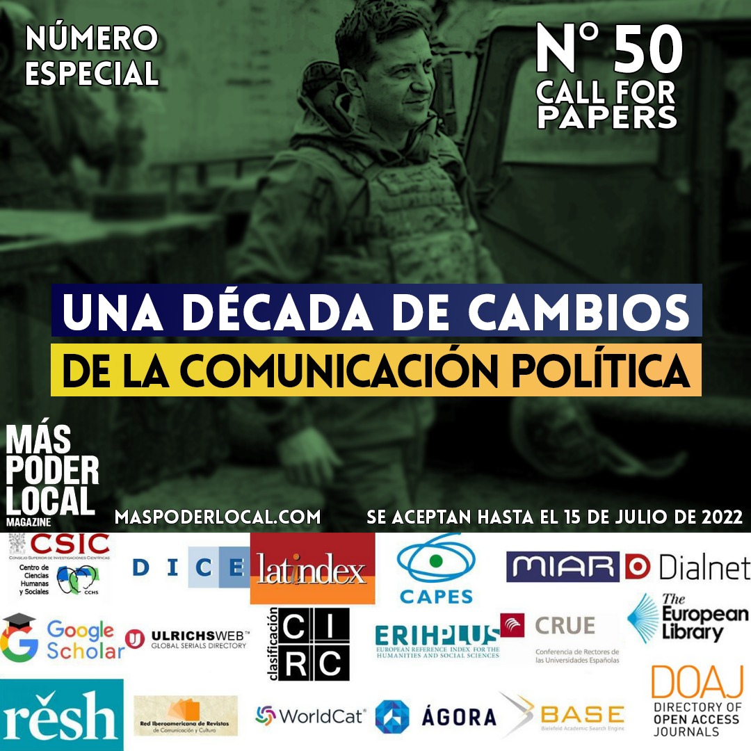 MasPoderLocal's tweet image. ‼️ Hasta el próximo 15 de julio está abierto nuestro #CallForPapers para el número 50 (edición especial): "Una década de cambios de la comunicación política".

👉Lee las instrucciones para autores en el siguiente enlace: maspoderlocal.com/index.php/mpl/…

#Compol #MásPoderLocal
