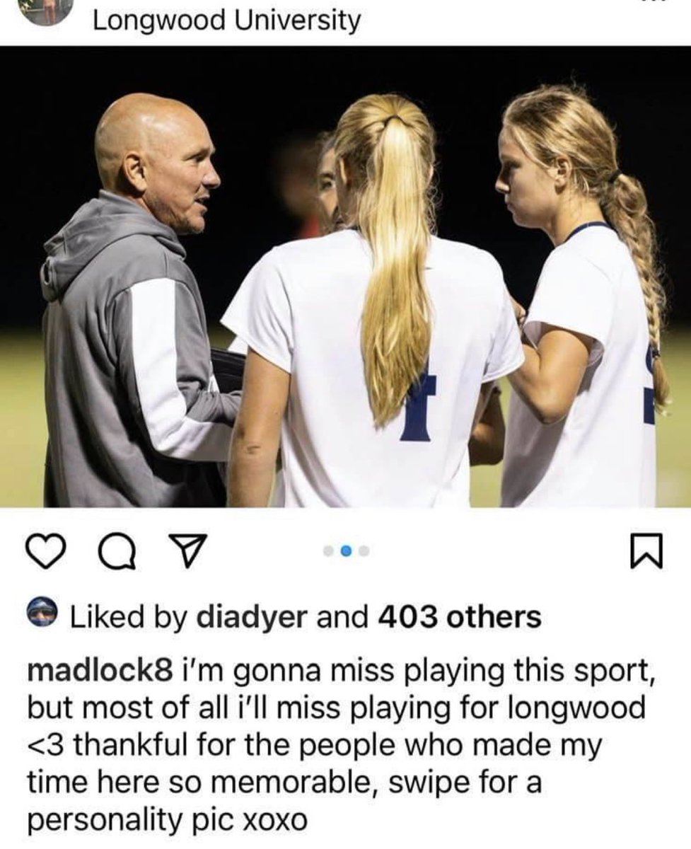 LockSellsHomes's tweet photo. This is what you want to see your daughter post after playing 5 seasons of college soccer.  LONGWOOD Soccer https://t.co/5PHKro4kJq