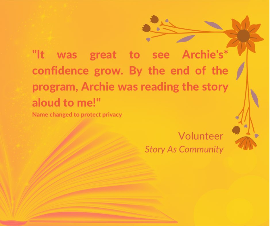 Seeing the growth in confidence, ability, and love of reading in our program participants is one of our favourite things 🙌
#literacymatters
#StoryAsCommunity
#lifewidelearning
#volunteer
#kelowna