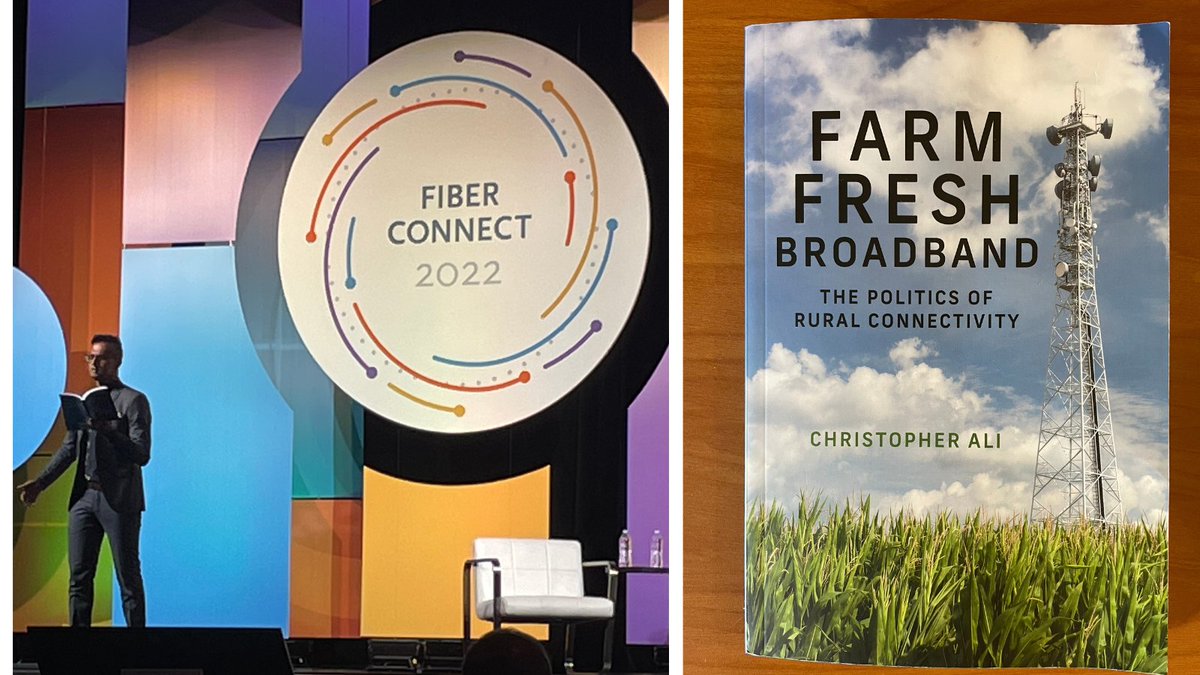 RenderNetworks's tweet photo. "When deployed democratically and harnessed inclusively, everything can be better with better broadband"
Render's industry pal and #ruralbroadband advocate @Ali_Christopher sharing insights and practice takeaways from his latest book #FarmFreshBroadband
#fiberconnect22 https://t.co/qE2syVt8uz