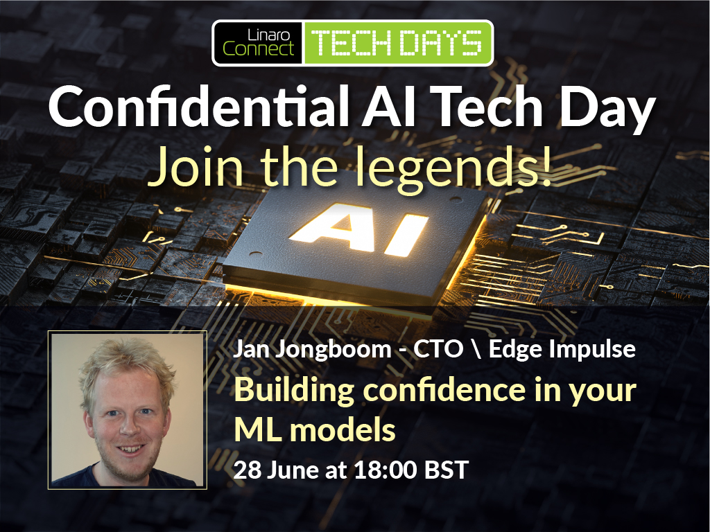 LinaroOrg's tweet image. Learn with @janjongboom how to know the strong and weak points of your model, see where gaps in your data set are, and then have safety measures when running to know when something went awry.
Register now! ▸ ow.ly/KjmR50JymeJ
 
#ArtificialIntelligence #VirtualTechEvent