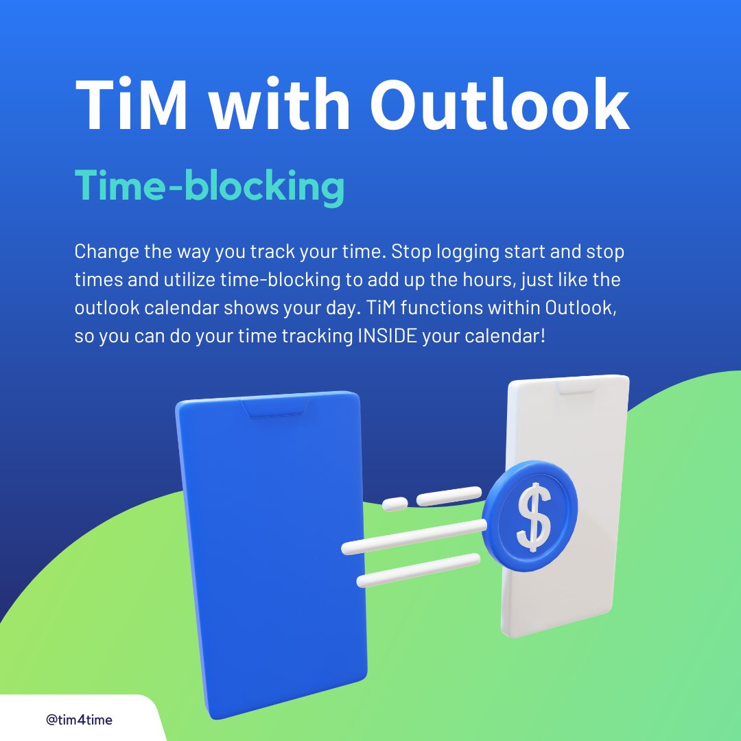 Time blocking is the easiest way to keep track of your time and progress throughout the day. That is why TiM works inside the best time-blocking app on the market - <a href="/Outlook/">Microsoft Outlook</a> 

tim4time.com

#Microsoft #timemanagement #Calendar #Outlook