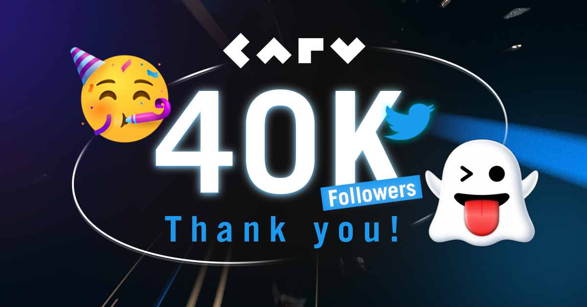 We reached 40K Twitter followers!🫰 Thanks y'all!

Carv welcomes all players who want to: 

🔖mark gaming milestones &amp; moments into #SBT
🏗️build gaming identities
🎯join THE gaming community

In June, we will release Carv community Level-Up badge #NFT👾

How to: 
🧵

#Carvupdates