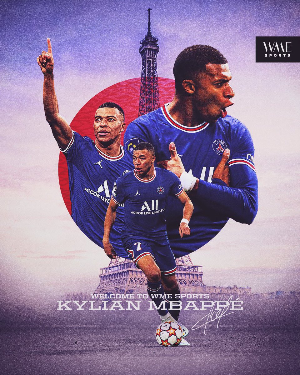 WME Sports is proud to announce we have signed international soccer star, Kylian Mbappé, and his entertainment company, Zebra Valley. Welcome to the family, @KMbappe!