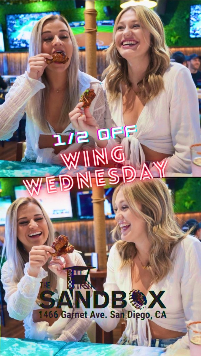 SandBoxSD's tweet image. 1/2 off wings every Wednesday!