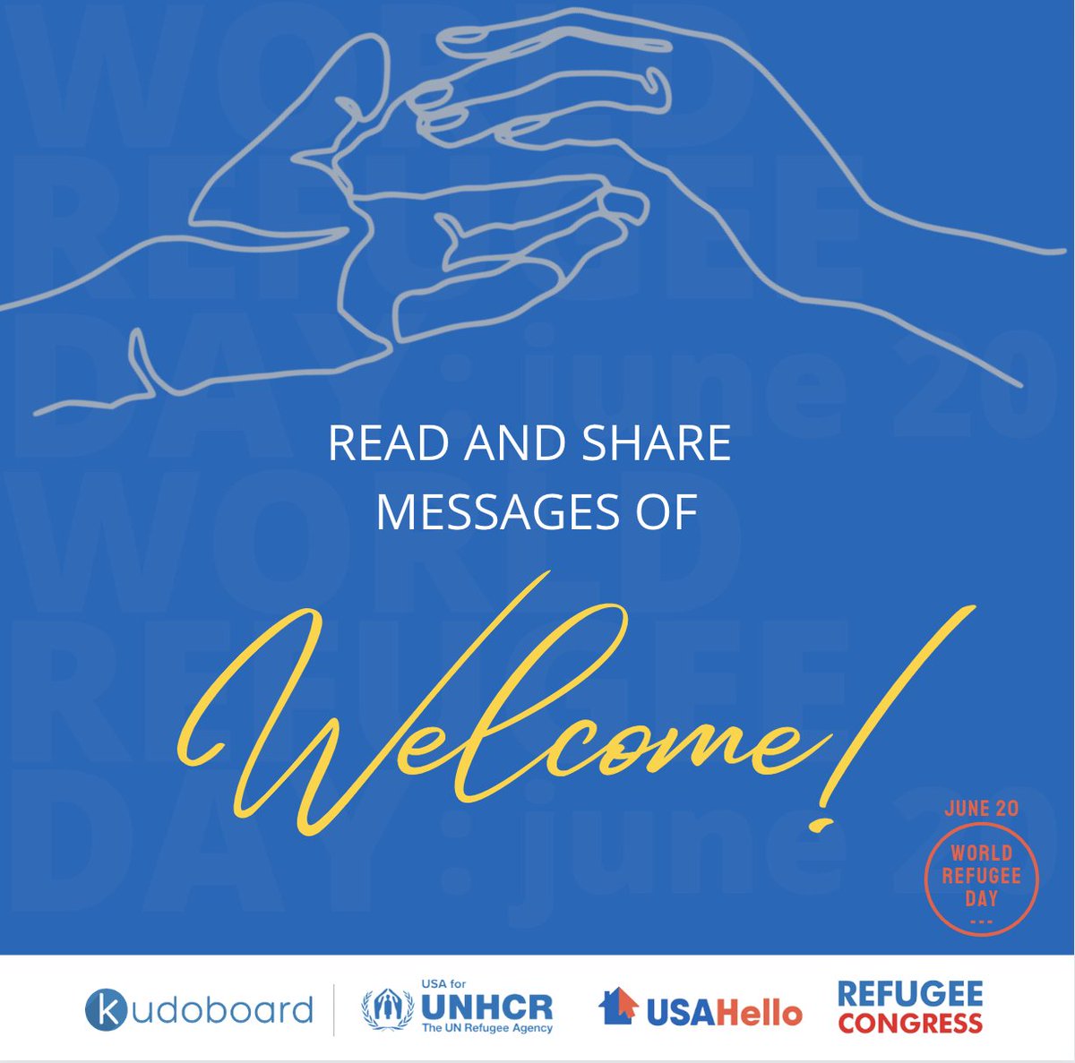 On June 20, we celebrate World Refugee Day. And this year, we invite you to read and share welcome messages. Please join us: unrefugees.kudoboard.com/boards/X9wt4oY…