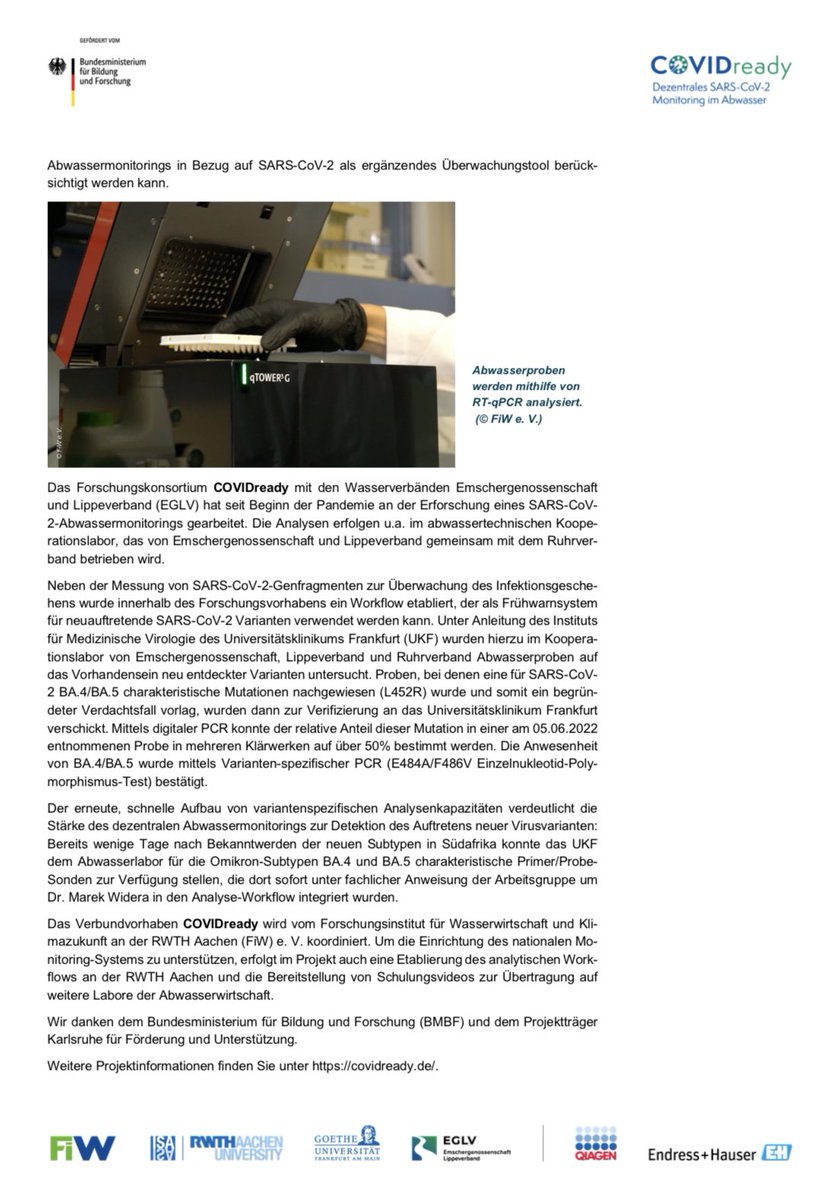 CiesekSandra's tweet photo. Wie ist der aktuelle Anteil von BA.4/BA.5 in Deutschland? Für NRW haben wir @marek_widera @goetheuni das  im Abwasser bestimmt. https://t.co/tkUDTUxuK5 https://t.co/4YTtts6W67