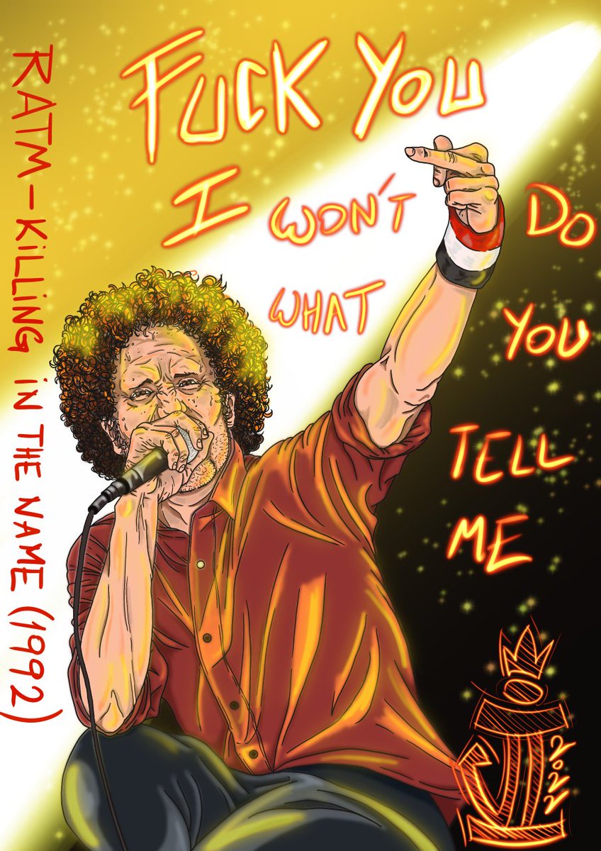Pro_k_ryota's tweet photo. Strong lyrics + insane guitar riffs + explosive drums + powerful bass guitar. RAGE AGAINST THE MACHINE. #rageagainstthemachine #zackdelarocha #metal #hiphop #illustration #digitalart https://t.co/R7vikgYT9y