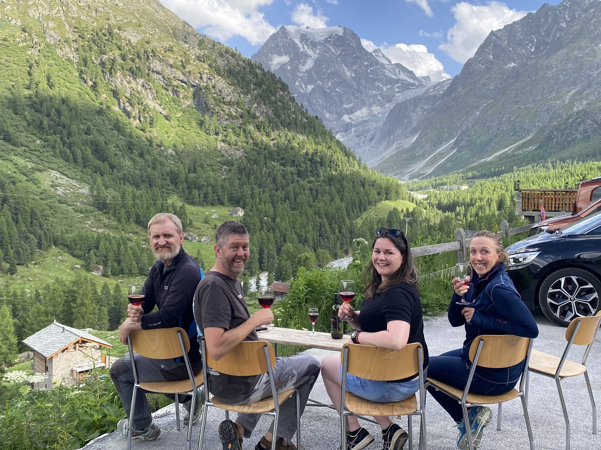 Lucy Clarke (@drlucyclarke) on Twitter photo Time to relax for the <a href="/glosgeog/">GlosGeog</a> and <a href="/GlosEcolEnvSci/">Uni of Glos Ecology & Environmental Science</a> staff after a successful day on the <a href="/uniofglos/">University of Gloucestershire</a> #Arolla FieldTrip Time to relax for the <a href="/glosgeog/">GlosGeog</a> and <a href="/GlosEcolEnvSci/">Uni of Glos Ecology & Environmental Science</a> staff after a successful day on the <a href="/uniofglos/">University of Gloucestershire</a> #Arolla FieldTrip