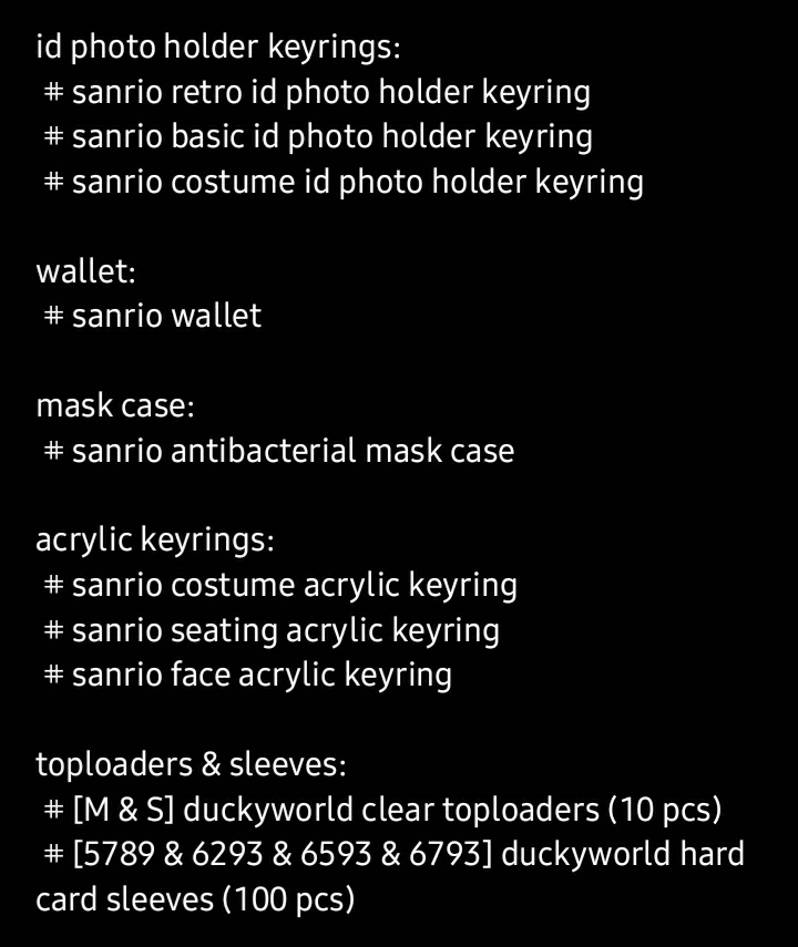 ic wts lfb ph 

hi! is anyone interested if I open a duckyworld/sanrio pasabuy? Items will be bought offline mismo sa kr then will be hand-carried here sa ph, eta will be july 8,  below are the items we'll include, reply with the item/s you're interested in !! +
