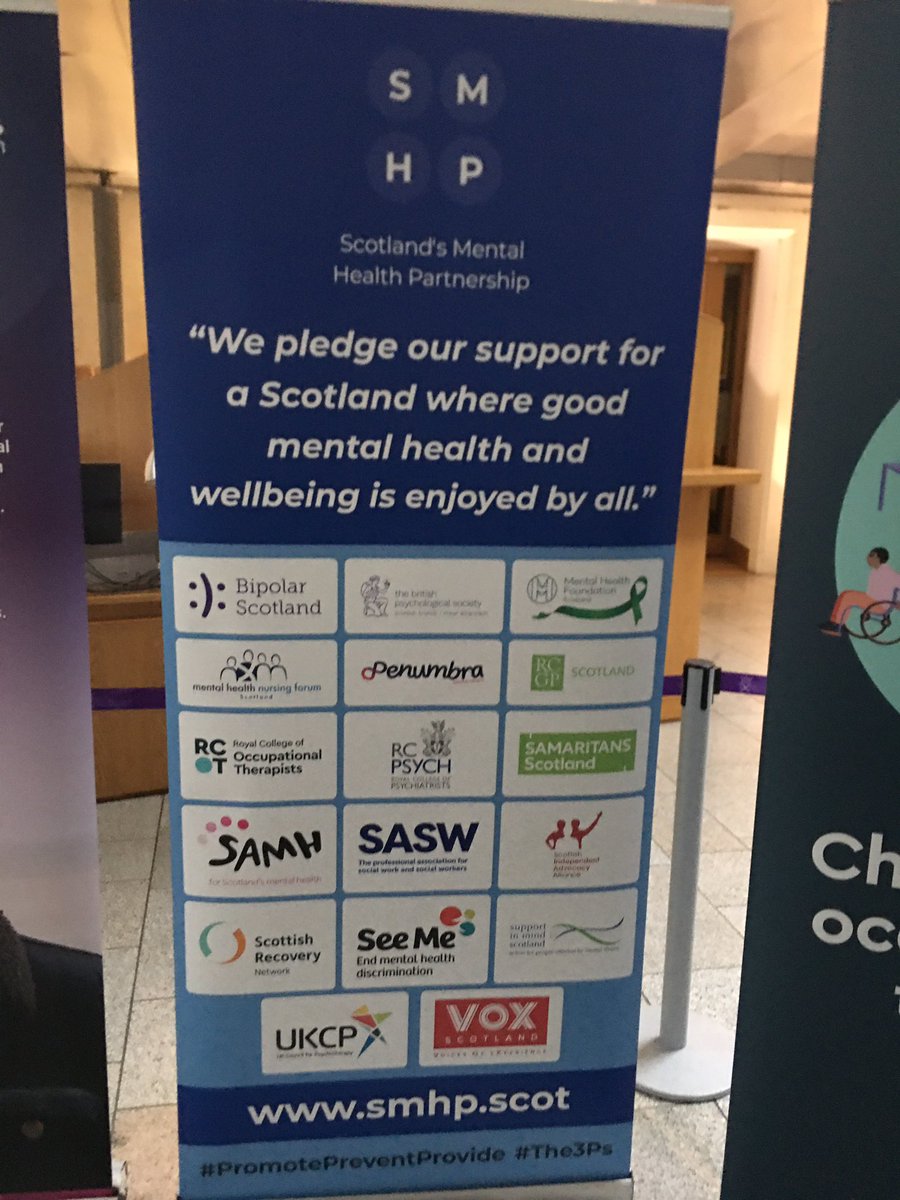 DcpScotland's tweet photo. With our colleagues in the Scottish Mental Health Partnership at the Scottish Parliament. #PromotePreventProvide #The3Ps https://t.co/KzkjEq0gmP