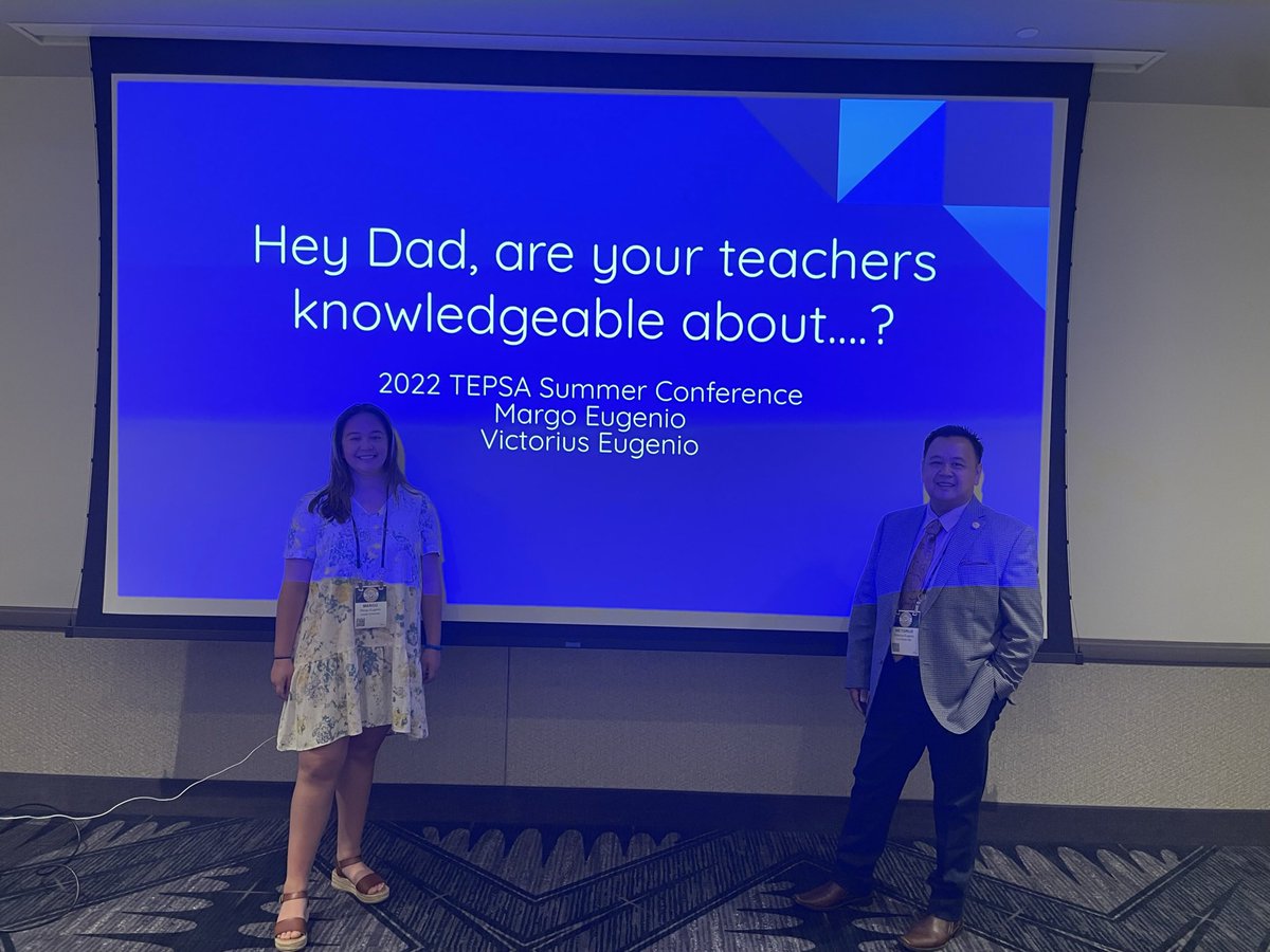 Torius100's tweet photo. Blessed with the opportunity to present with my daughter @margothemang0  at the @TEPSAtalk Summer Conference. She did an awesome job and I’m left with an awesome memory. #FatherDaughterTeam #ProudBeyondBelief @NAESP @LamarUniversity  @FortWorthISD https://t.co/lSSpmBvLdr