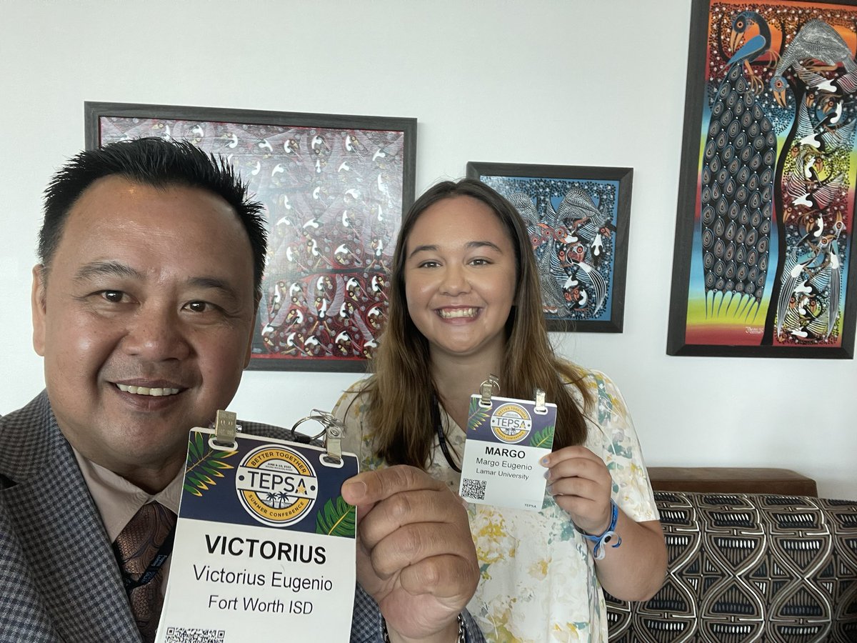Torius100's tweet photo. Blessed with the opportunity to present with my daughter @margothemang0  at the @TEPSAtalk Summer Conference. She did an awesome job and I’m left with an awesome memory. #FatherDaughterTeam #ProudBeyondBelief @NAESP @LamarUniversity  @FortWorthISD https://t.co/lSSpmBvLdr