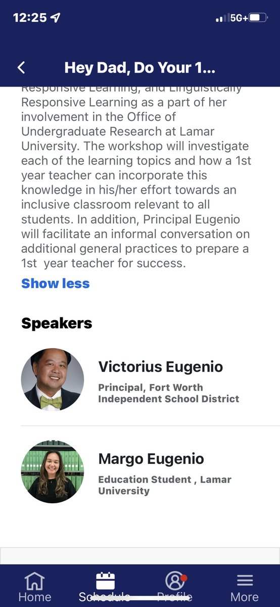 Torius100's tweet photo. Blessed with the opportunity to present with my daughter @margothemang0  at the @TEPSAtalk Summer Conference. She did an awesome job and I’m left with an awesome memory. #FatherDaughterTeam #ProudBeyondBelief @NAESP @LamarUniversity  @FortWorthISD https://t.co/lSSpmBvLdr