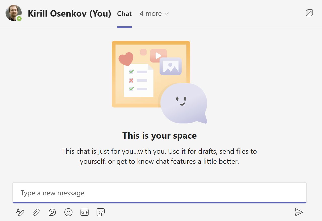 What's The Deal With The Microsoft Teams Chat With Self Feature?