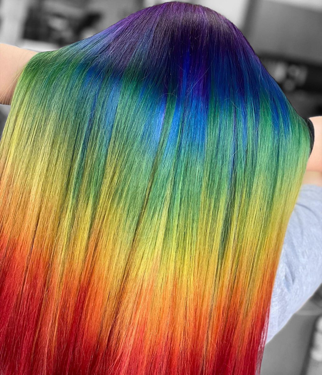 Megan_durkin3's tweet photo. Happy pride month ๐โ๏ธ #sharethejoi #joicocolorintensity #ndhairstylist @Joico https://t.co/RPUrEfJOEF