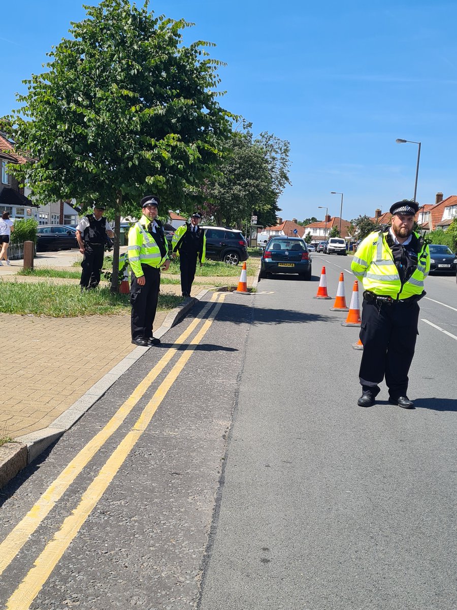Out with the Police on Mollison Way. Great work by Police. Thanks for vehicles and speeding check for Road safety.