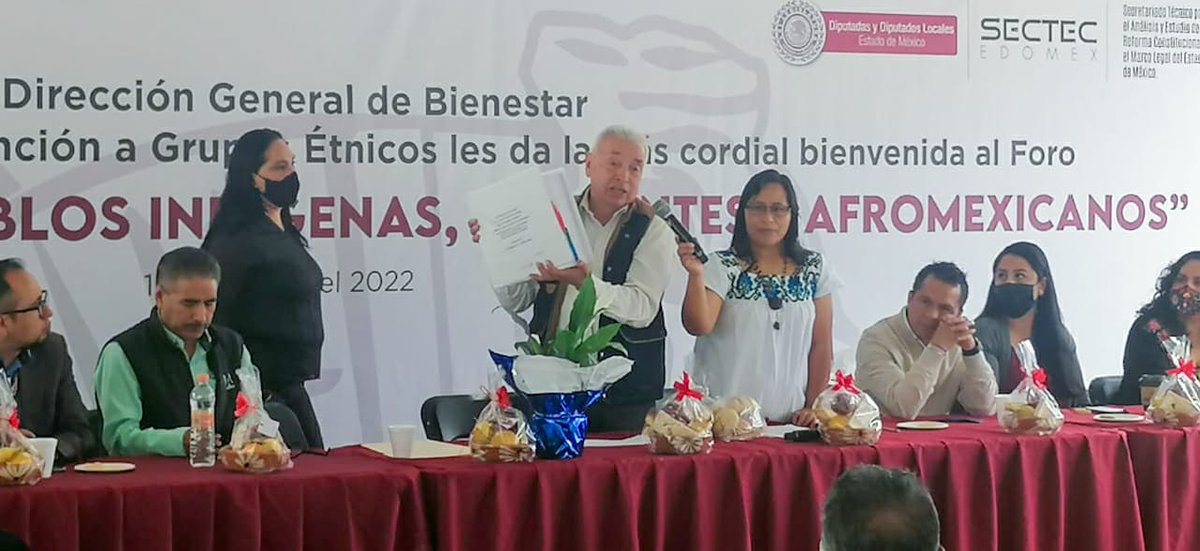Sectec_Edomex's tweet photo. El pasado viernes @cuauhtemocgaort, en representación del #SECTEC, asistió al Foro: Reivindicación de los #PueblosIndígenas, Residentes y Afromexicanas; organizado por el Departamento de Atención a Grupos Étnicos del Gobierno de #Chimalhuacán. https://t.co/dKQaaDbB8l