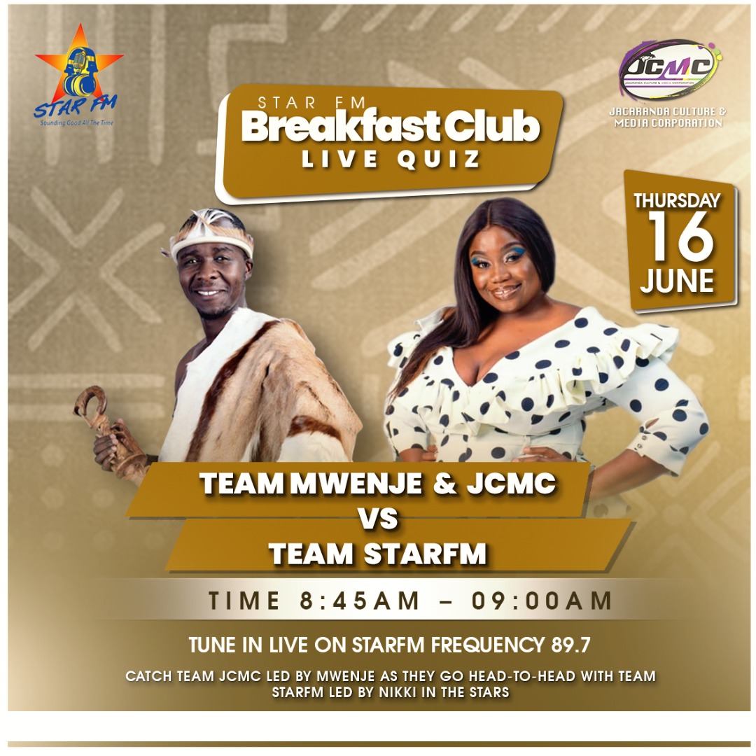 Tomorrow, we defend our name and pride! 
We have our smart pants on and ready for the <a href="/StarfmZimbabwe/">Star FM</a> #BreakfastClub Live Quiz led by <a href="/mwenjemathole/">Mwenje Mathole</a>
#TeamJCMC vs #TeamStarFM led by <a href="/nikkiinthestars/">Nikki</a>

Tune in won't you!
0845hrs we go live

#TeamMwenje #friendsofJCMC