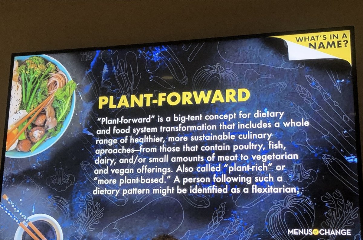 KYKitchens's tweet photo. We're at the annual Menus of Change Leadership Summit, a collaboration between @CIACulinary + @HarvardChanSPH that connects culinary art, food technology, health and nutrition science to drive a global shift to "plant forward" eating 🌱 #CIAMOC https://t.co/5fhFO721wn