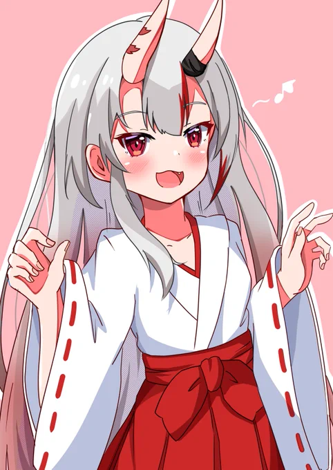 #百鬼絵巻 
巫女だ余😈 