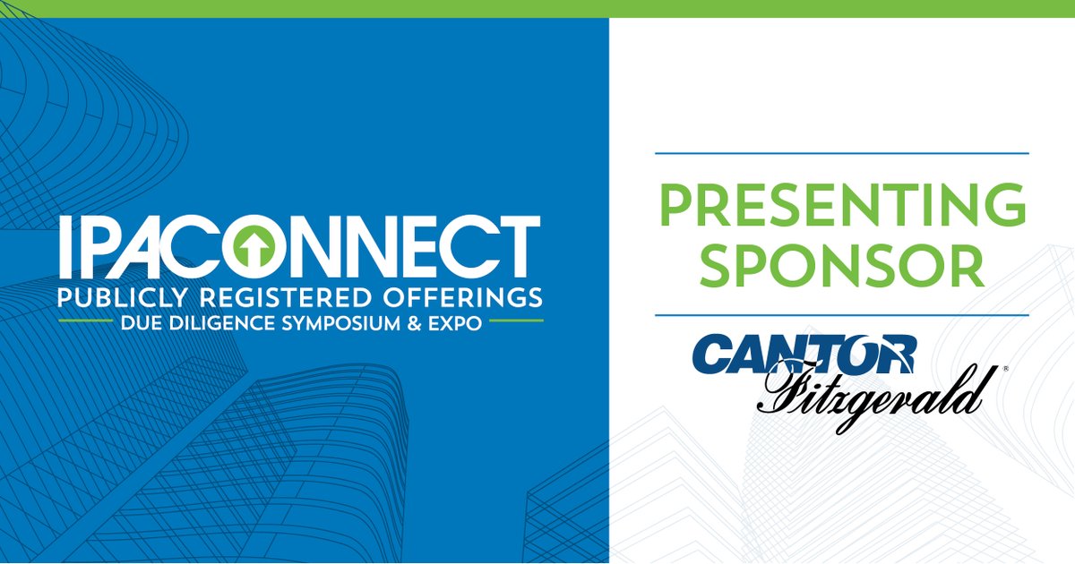 portfolioalts's tweet photo. Thank you, Cantor Fitzgerald, for supporting #IPAConnect next week in Dallas! We are appreciative of all our sponsors. Register for the event here: https://t.co/qQg5GHl72q https://t.co/RFR3MLkZgo