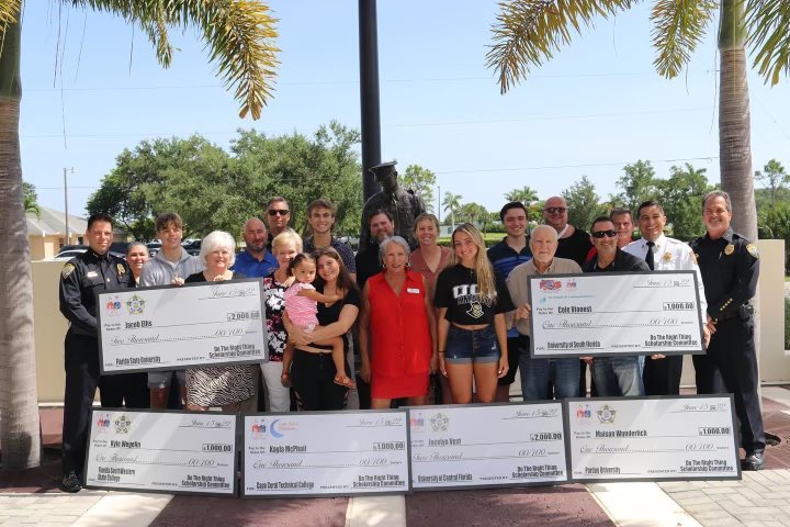 CapeFop's tweet photo. Our membership and community was happy donate to the @CapePD #DTRT Scholarships this year. FOP Lodge 33 President Goff made sure he was available to present these young future community leaders their scholarships. Great job and good luck in college!  #ConnectingWhileProtecting https://t.co/JPA3ERIrWT