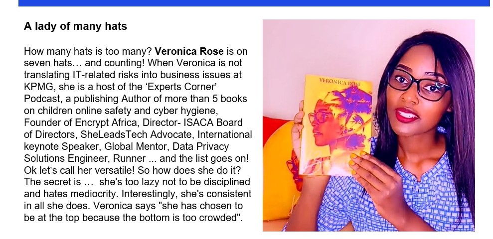 veronrose4's tweet photo. Today, I have been named "LADY OF MANY HATS"
Its humbling๐๐๐๐๐
#DIRECTOR #AUDITOR #PRIVACYENGINEER #MENTOR #FOUNDER #RUNNER #PUBLISHEDAUTHOR #ADVOCATE #ETC https://t.co/P0x72ZWUNi