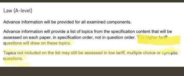 sto2oct's tweet photo. @HollyCarter_ @AQA In addition official documentation from AQA stated something different!! See below. States that all higher tariff questions will be on the topics listed. This WAS NOT the case. https://t.co/eiX0pOceF2