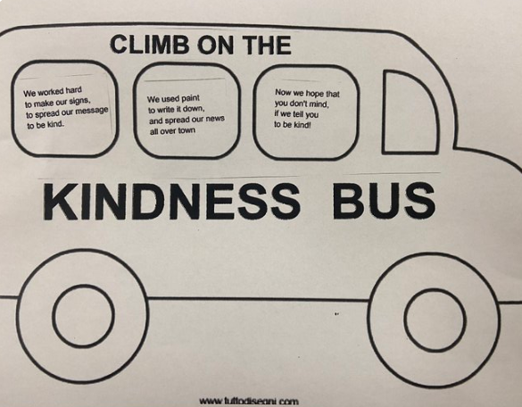 JayBilly2's tweet photo. Can't wait to see the pictures as @tkrisak kindergarten class travelled around Lawrence Township and spread kindness on the #KindnessBus @bfes_ltps #BFRocks They sang songs, and hung kindness posters all around town. @LTPS1 @LawTwpNJ https://t.co/rRGRrgOfoV